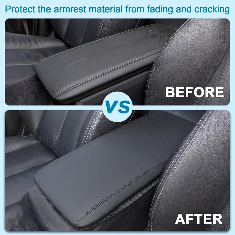 TOPINSTALL 2025 2026 Camry Center Console Cover Compatible with 2025 2026 Toyota Camry (LE/SE/XLE/XSE) Accessory, PU Leather Armrest Box Lid Protector Anti-Scratch Middle Console Cover Black - Image 2